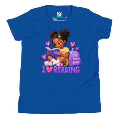 I Love Reading - Knowledge is Power Youth Tee for Girls