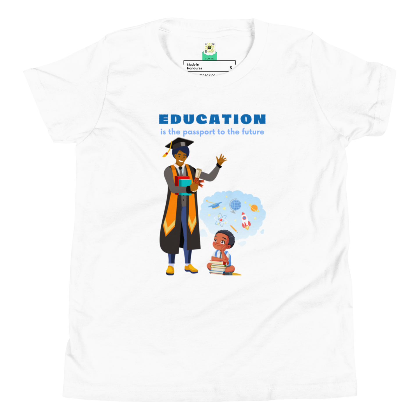 Education Is Key Youth Short Sleeve Tee for Boys