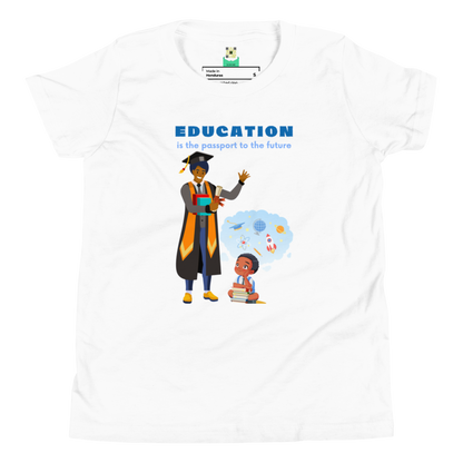 Education Is Key Youth Short Sleeve Tee for Boys