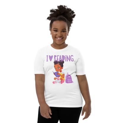 I Love Reading - Knowledge is Power Youth Tee for Girls