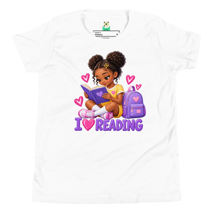 I Love Reading - Knowledge is Power Youth Tee for Girls